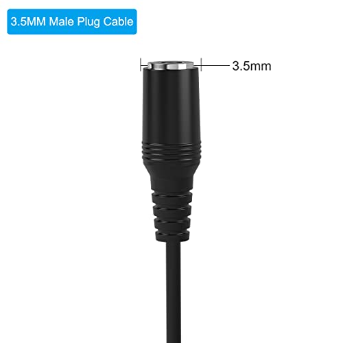 SIOCEN Replacement 3.5mm Female Jack to Bare Wire Open End TRS 2 Pole Stereo 1/8" 3.5mm Jack Plug Connector 3.5mm Female Headphone Jack Aux Audio Cable for Headset Earphone Microphone Cable Repair 1FT - Image 3