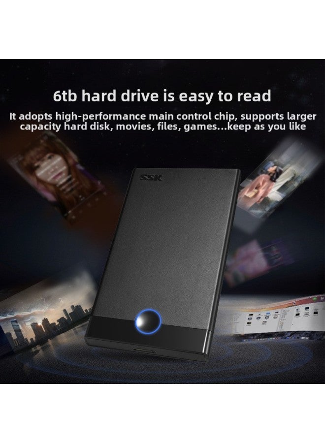 SSK/Biao Wang SHE090 High Speed USB3.0 Mobile Hard Disk Box Notebook 2.5 Mechanical Solid State-Color:Black