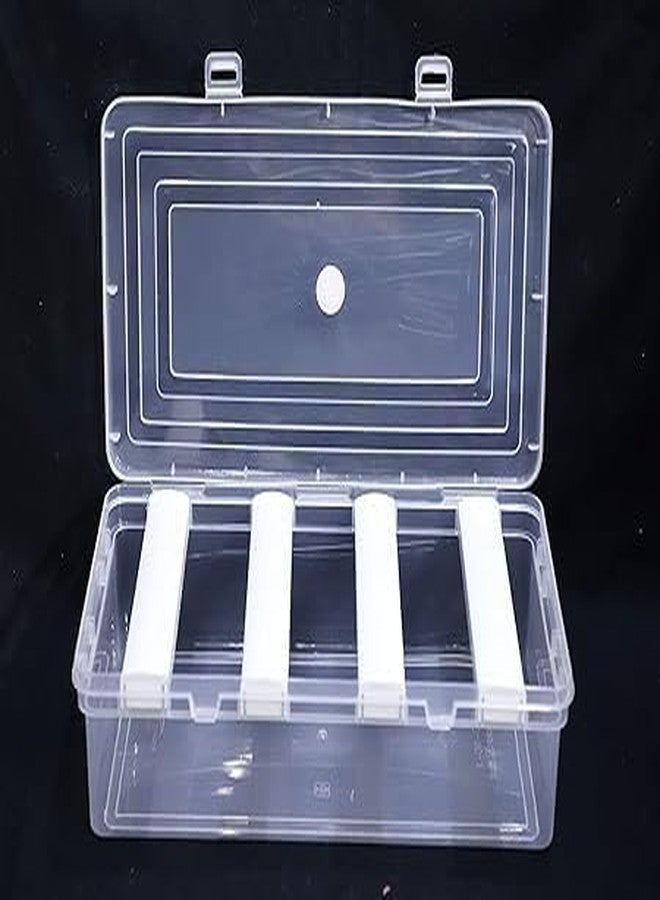 MFN 4 Rod Bangle Box For Women, Boxes For Storage Plastic Big Size, Jewellery Box For Travelling,Bride, Portable Chudi Organizer For Travel, Transparent Organise (SET OF 2) - Image 2