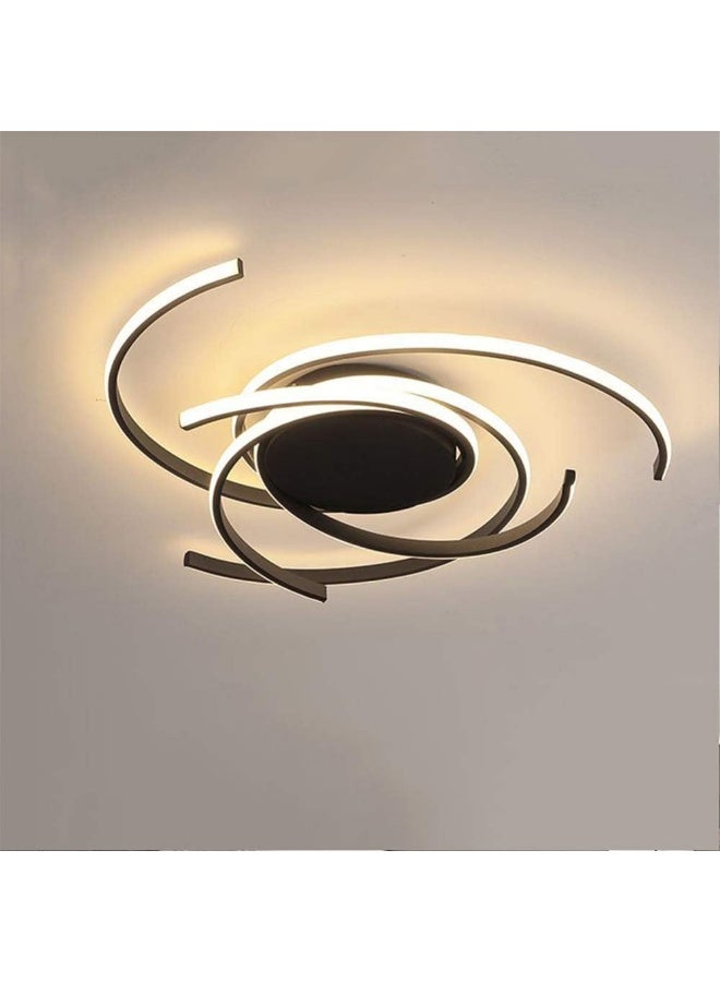 Modern LED Ceiling Light Fixture for Living Room & Bedroom | Decorative Spiral Flush Mount Lamp | Energy-Saving LED Chandelier | Home Decor Lighting - Image 1