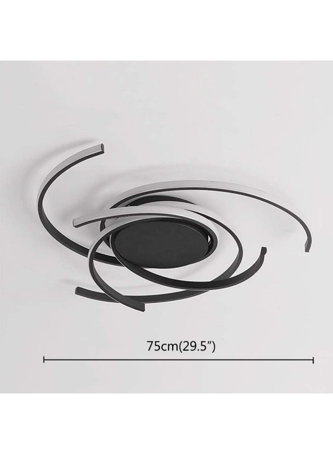 Modern LED Ceiling Light Fixture for Living Room & Bedroom | Decorative Spiral Flush Mount Lamp | Energy-Saving LED Chandelier | Home Decor Lighting - Image 4