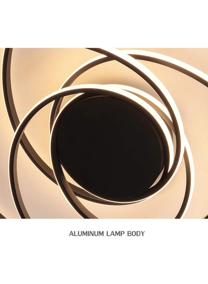 Modern LED Ceiling Light Fixture for Living Room & Bedroom | Decorative Spiral Flush Mount Lamp | Energy-Saving LED Chandelier | Home Decor Lighting - Image 5