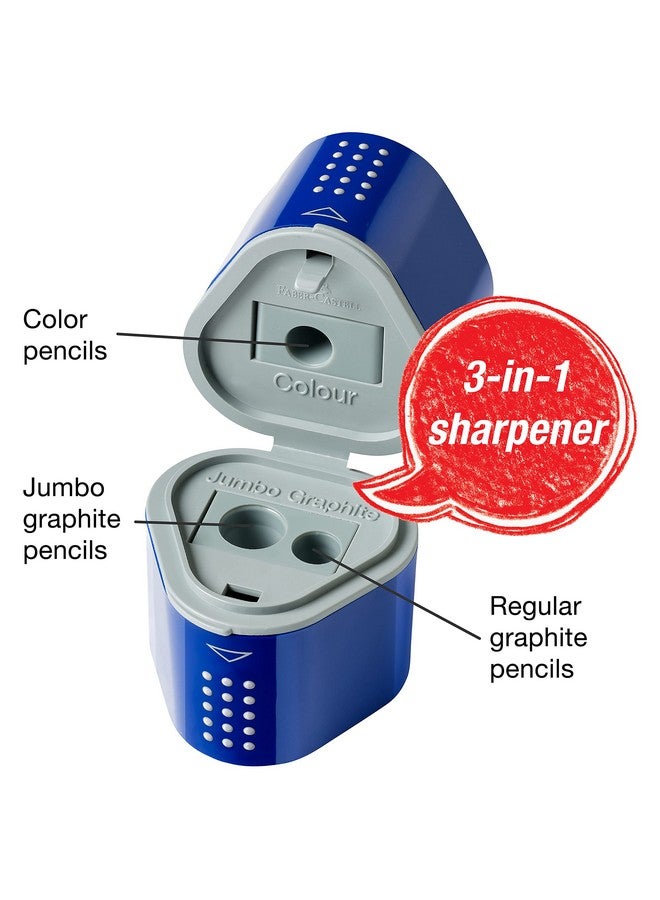Faber-Castell Grip Trio Sharpener Arts and Crafts, Multi