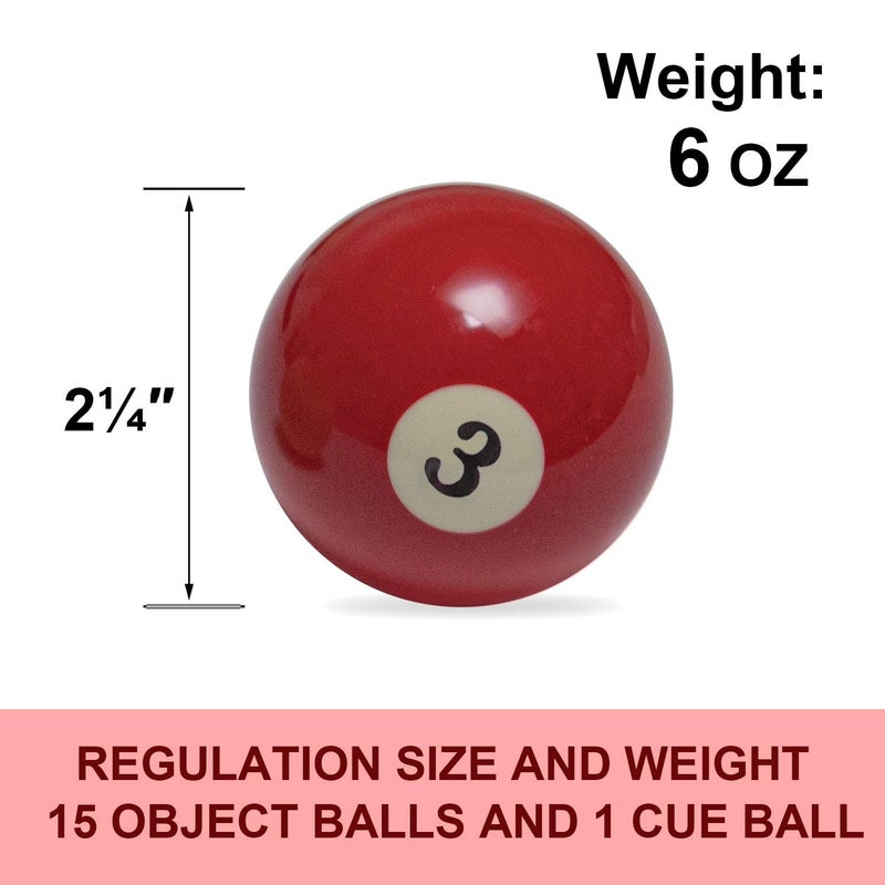 YDDS Billiard Balls Set 2-1/4" Regulation Size Pool Table Balls for Replacement (16 Resin Balls) - Image 3
