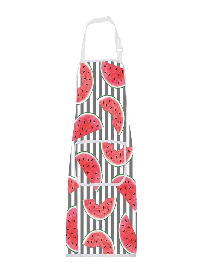BNQL Watermelon Apron with Pockets Watermelon Fruit Lover Gifts Watermelon Kitchen Apron Watermelon Baking Apron Summer Apron - Image 1