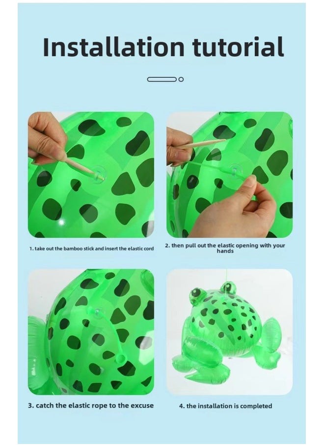 Net Red Frog Balloon Inflatable Frog Luminous Toad Frog Cub Inflatable Toy Small Frog Inflatable Wholesale-Color:Colored Thousand Ton Hammer  - Image 5