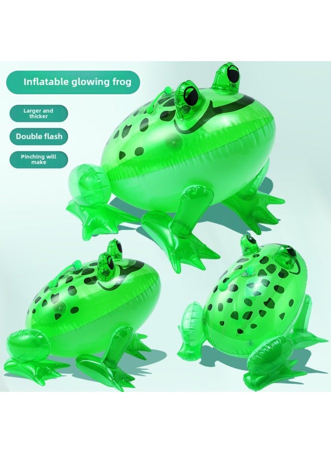 Net Red Frog Balloon Inflatable Frog Luminous Toad Frog Cub Inflatable Toy Small Frog Inflatable Wholesale-Color:Colored Thousand Ton Hammer  - Image 3