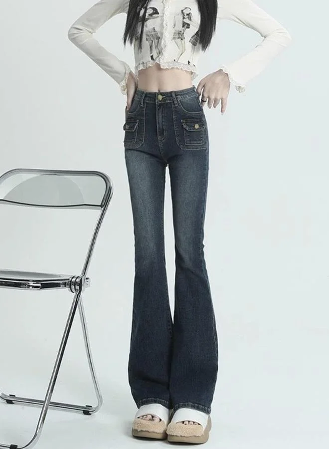 YUNIQEE Blue Cotton Slim Fit High-Rise Jeans