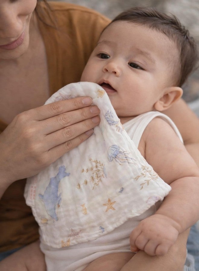 KIDS BASIC مناديل قطنية ناعمة من 6 طبقات للأطفال الرضع من كيدز بيسيك، مزينة بطبعات متعددة، عبوة من 3 قطع - Image 4