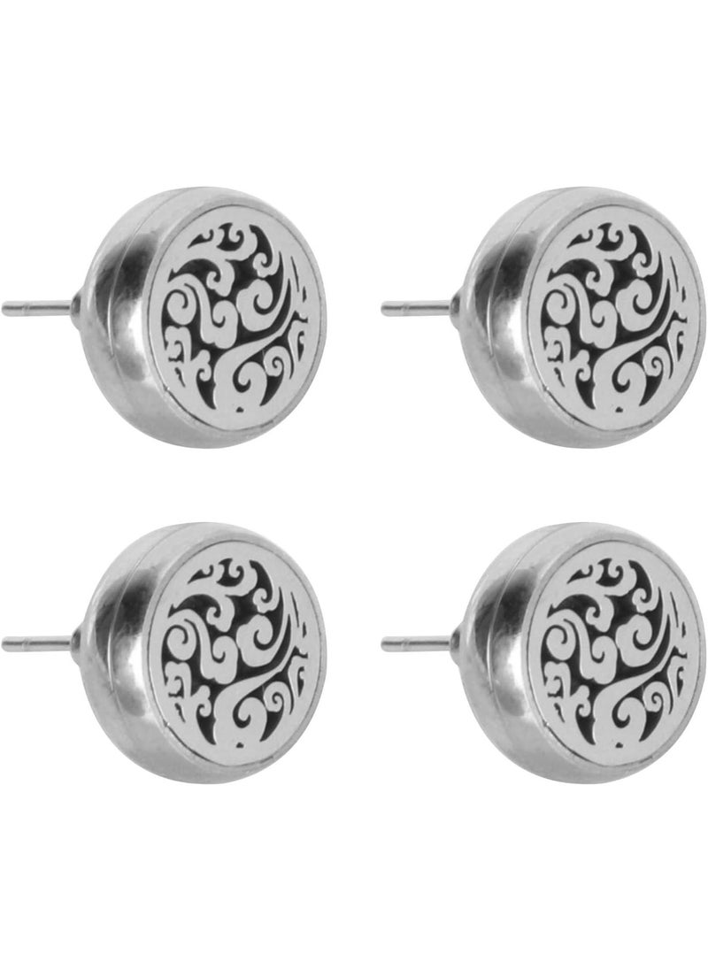 Garosa Garosa Stainless Steel Essential Oil Diffuser Earrings, Aromatherapy Effect, Multipurpose, Ideal Gift, Compact and Portable 