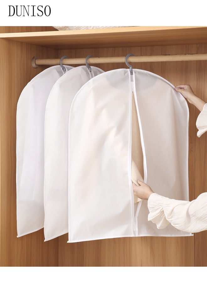 DUNISO 10 Pack Clear Garment Bags for Hanging Clothes with Full Zipper, Dust Proof Clothes Bag Travel Hanging Garment Bags for Closet Storage, Suit Bags for Short Clothes 60*100cm - Image 5