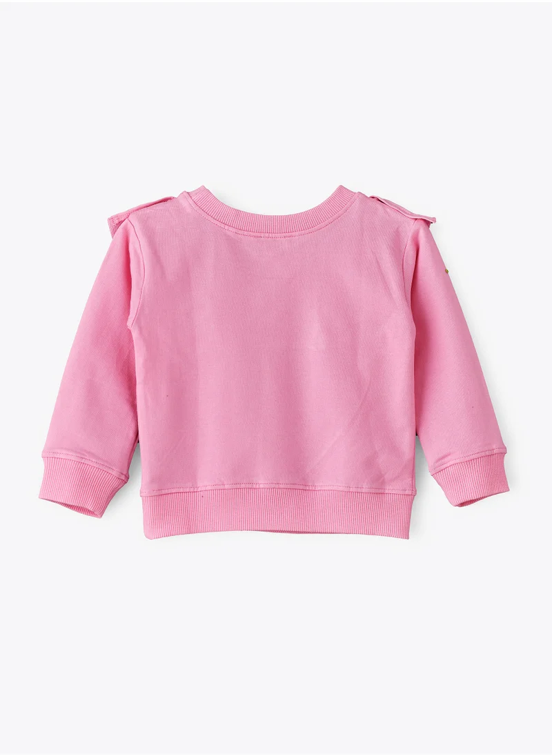 Jelliene Snuggle-Worthy Knitted Sweatshirt for Baby Girls