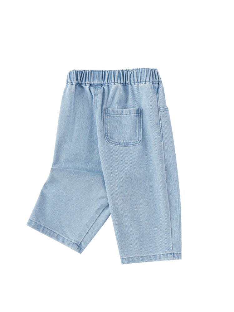 بالابالا بنطال جينز للمع رقعة للبنات - Image 2