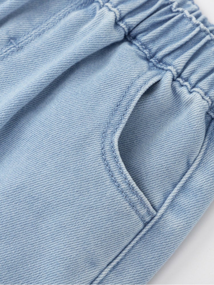 بالابالا بنطال جينز للمع رقعة للبنات - Image 4