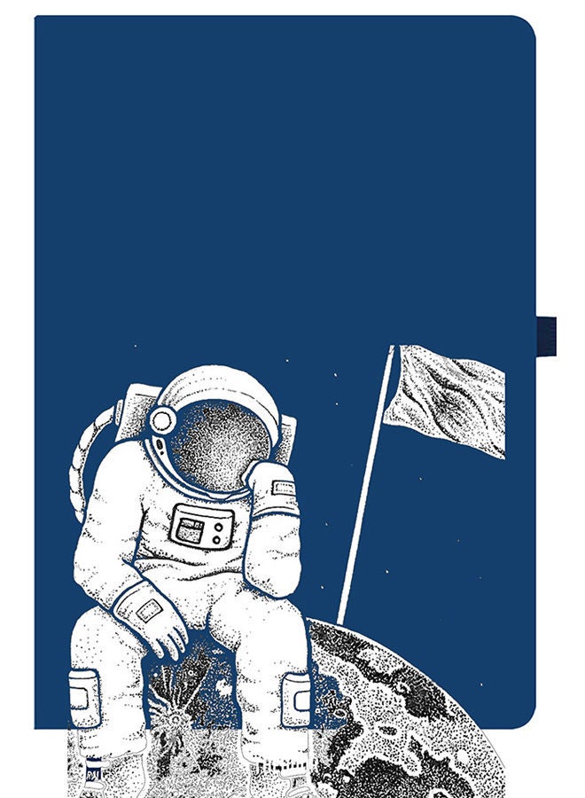 Theodor Designer A5 Thick Blue Hardcover Notebook Astronaut - Image 1