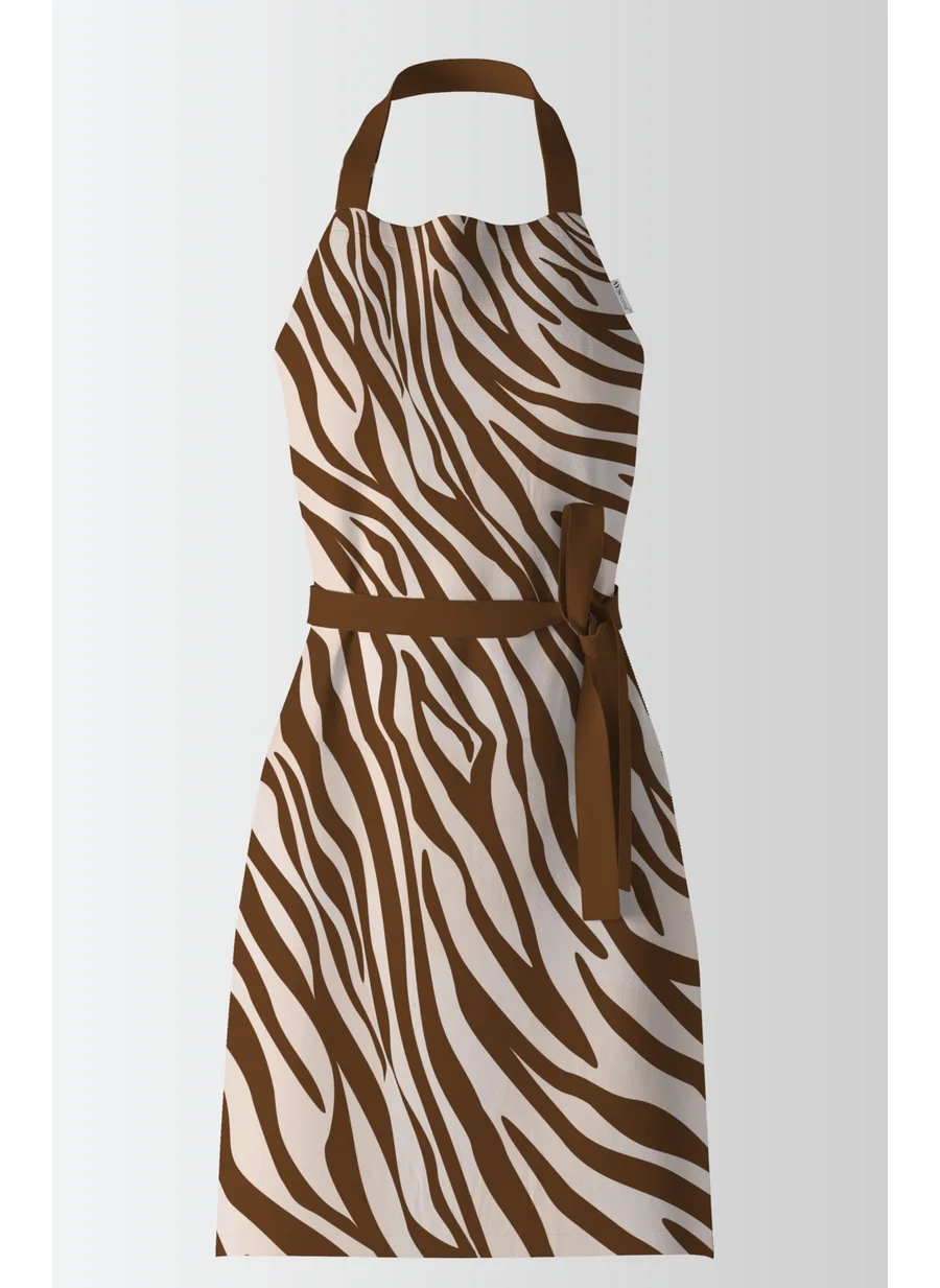 Ays Home Exclusive Zebra Patterned Kitchen Apron