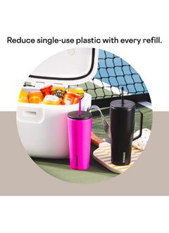 CORKCICLE Corkcicle Cold Cup Insulated Tumbler with Lid and Straw, Latte, 24 oz – Reusable Water Bottle Keeps Beverages Cold for 12hrs, Hot 5hrs – Cupholder Friendly Tumbler, Lid for Flexible Sipping  - Image 5