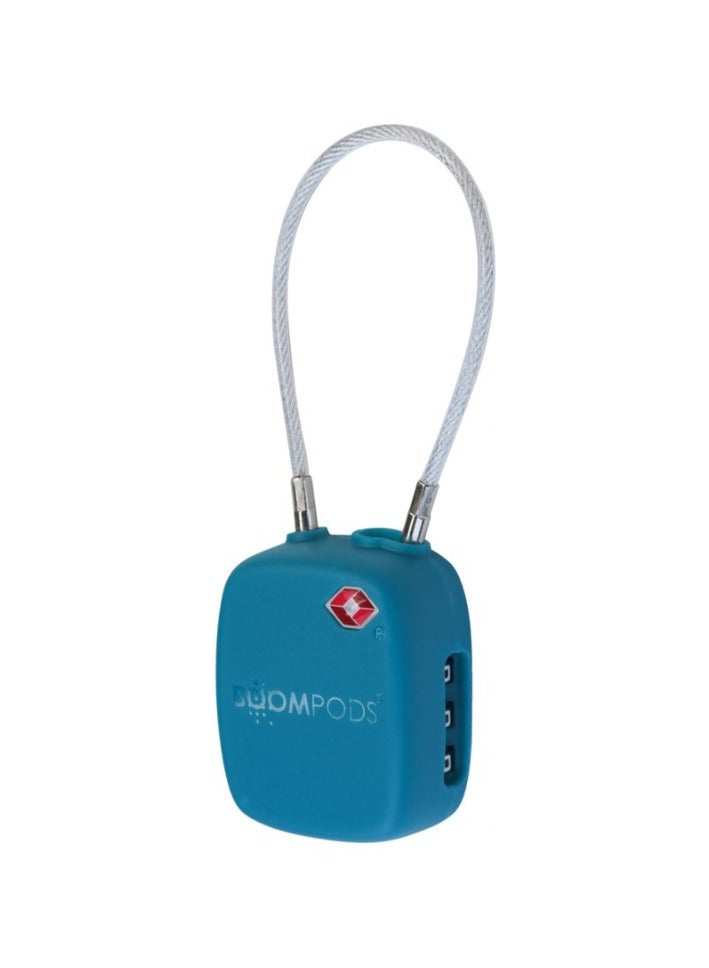 Boompods Tracker Lock - Smart Luggage Lock with Built-in Bluetooth Tracker, TSA Compatible Padlock, Rechargeable Smart Item Finders for Suitcases & Bags, Compatible with Apple Find My App (Ocean Blue) - Image 2