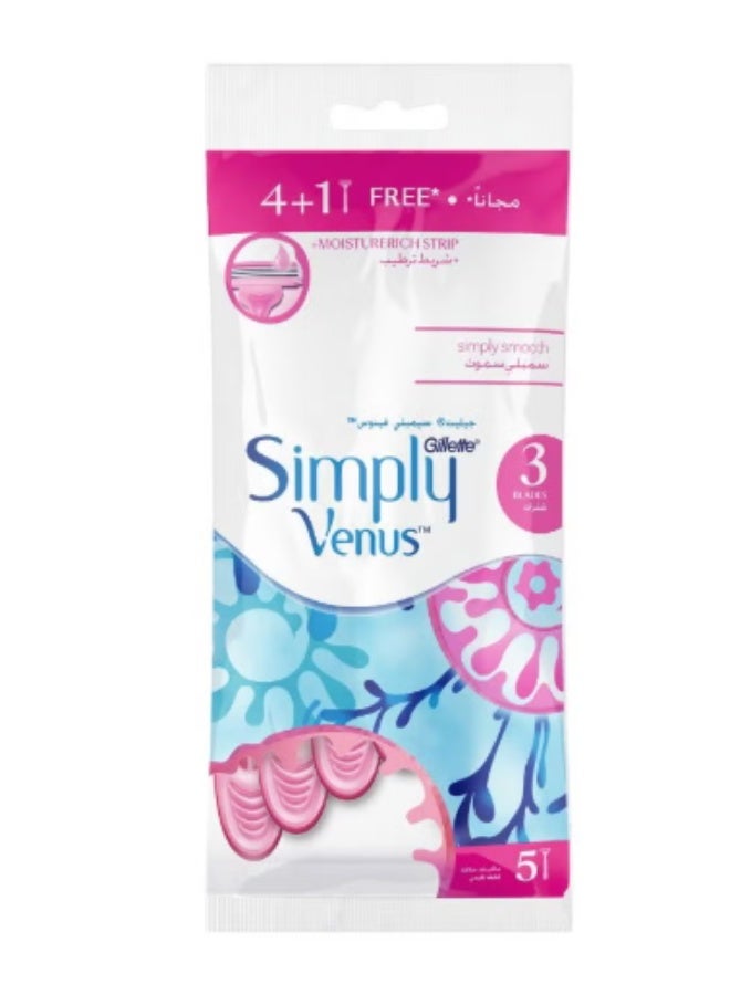 Gillette Simply Venus Disposable Razors 5 piece
