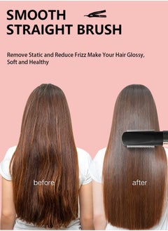 Uliova ULIOVA Hair Straightening Comb Lightweight Quick Heating Air Hair Dryer Uniform Heating Comb Travel Friendly Hair Straighter Black Gold  - Image 2