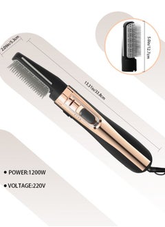 Uliova ULIOVA Hair Straightening Comb Lightweight Quick Heating Air Hair Dryer Uniform Heating Comb Travel Friendly Hair Straighter Black Gold  - Image 5