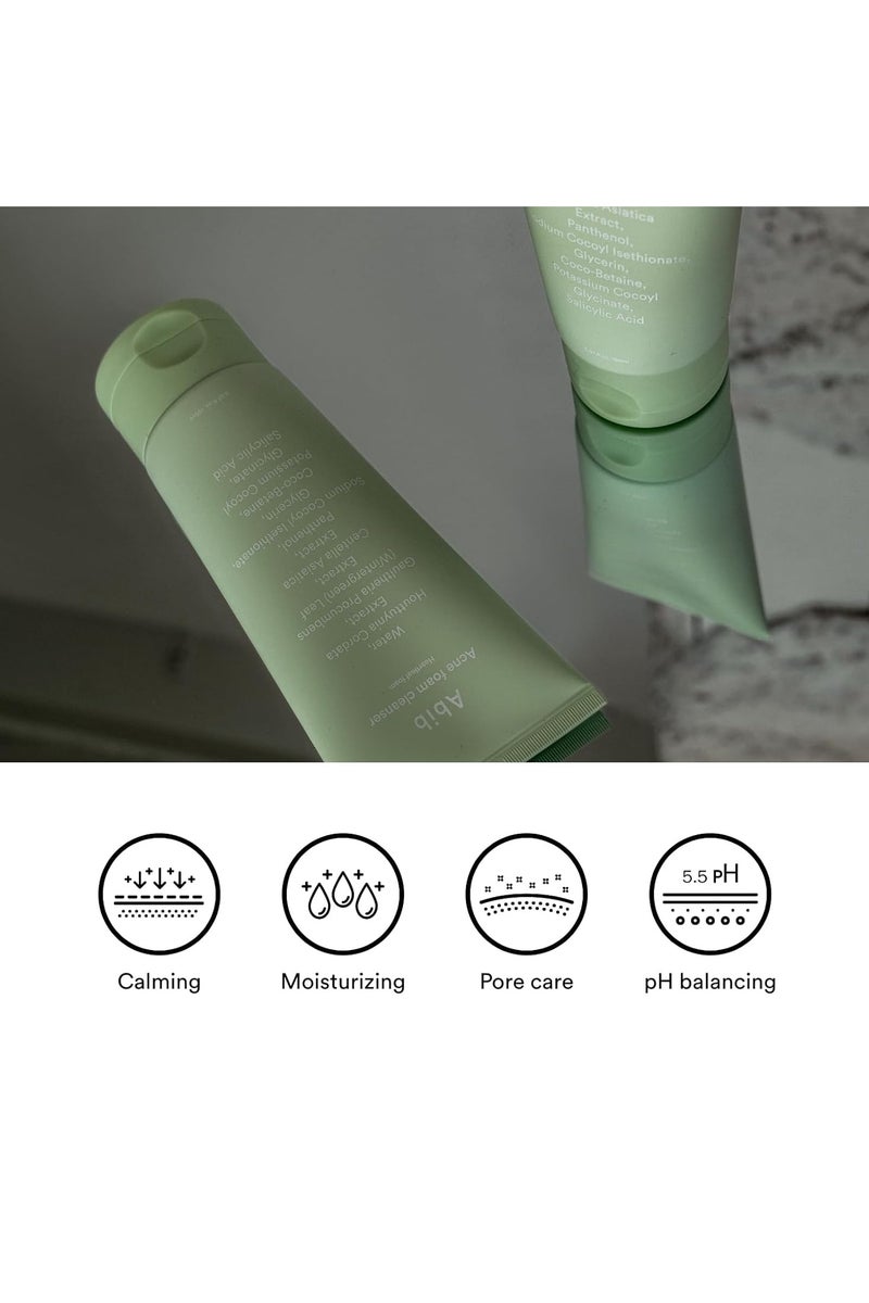 ابيب منظف رغوة حب الشباب Heartleaf Foam 5.07 fl oz / 150 ml  غسيل الوجه اليومي الحمضي الكوري الخفيف للبشرة المعرضة للحب الشباب ، ترطيب وتهدئة مع بانثينول B5 ، تنظيف عميق للبشرة الحساسة ، K-Beauty - Image 5