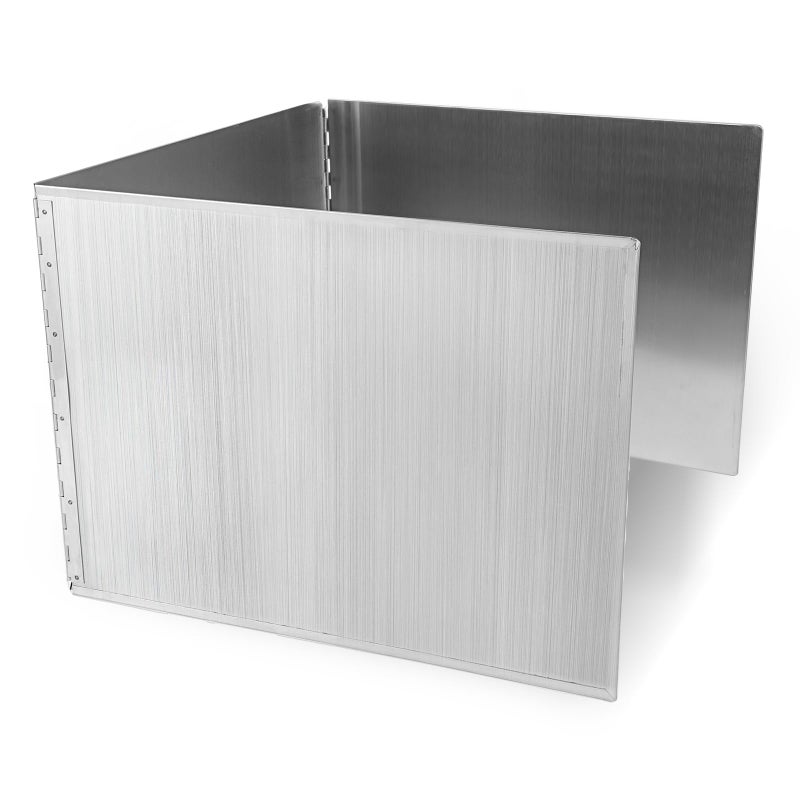 Lemecima 3 Sided Oil Splatter Guard, Upgrade Stainless Steel Anti Splatter Shield for Stove Top Cooktop, Foldable Grease Splatter Screen Oil Barrier, 15.7" x 11.8" (H) - Image 1