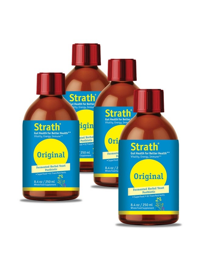 Bio-Strath Strath Nutritional Yeast Liquid Syrup 8.4 Oz - Vegetarian, Lactose Free, Additive Free - Digestive Support, Nutrient Absorption - Great Tasting Daily Supplement - Prebiotic and Postbiotic - 4 Pack - Image 1