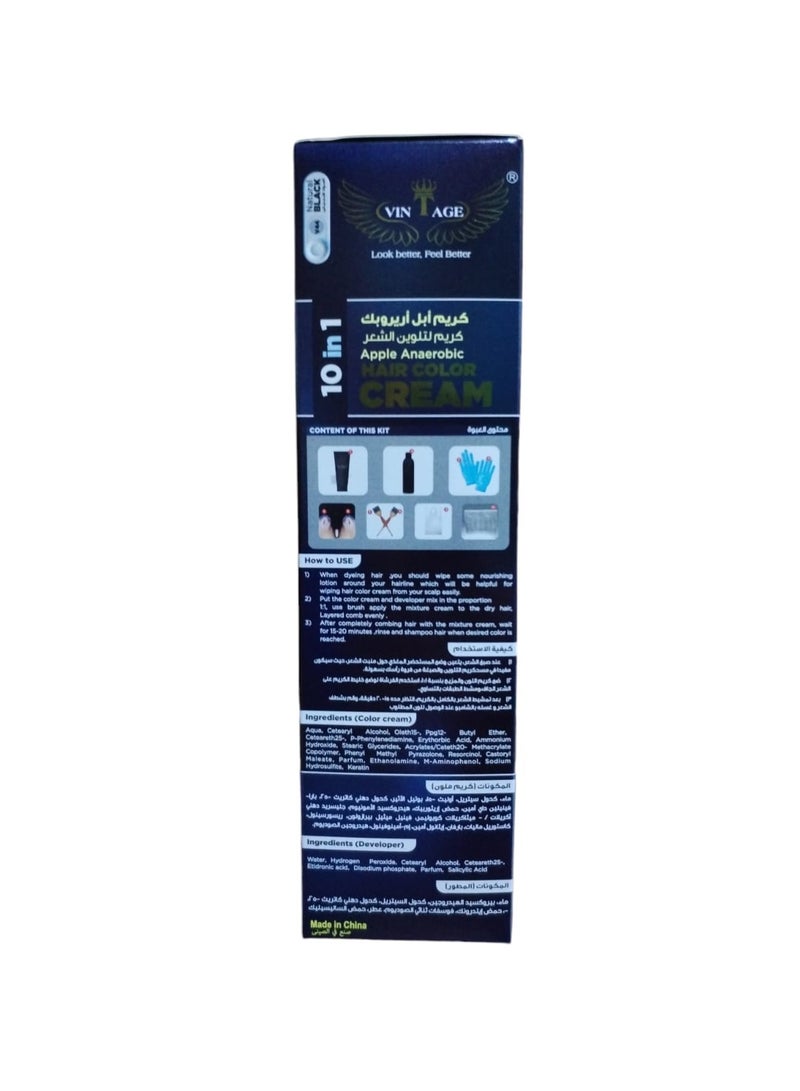 فينتاج كريم ابل اريروبك لتلوين الشعر 10×1اسود طبيعي200جرام - Image 3