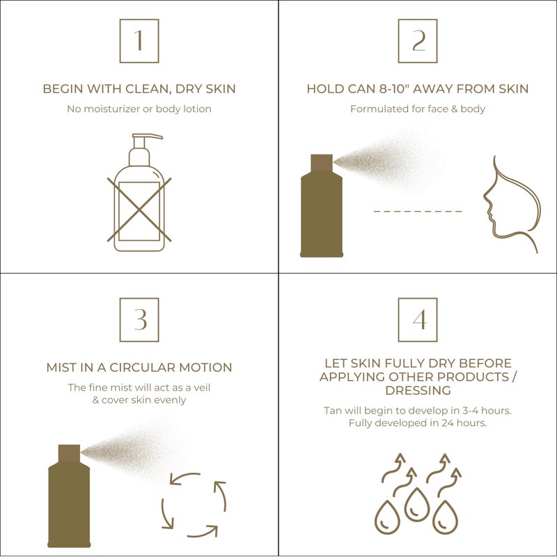 Hampton Sun Sunless Tanning Mist | Face + Body Self-Tanner | No-Rub + Mess-Free | Streak-Free, Long-Lasting, Natural-Looking Color| No Transfer Clear Mist | Quick-Dry | Award-Winning | All Skin Types - Image 2