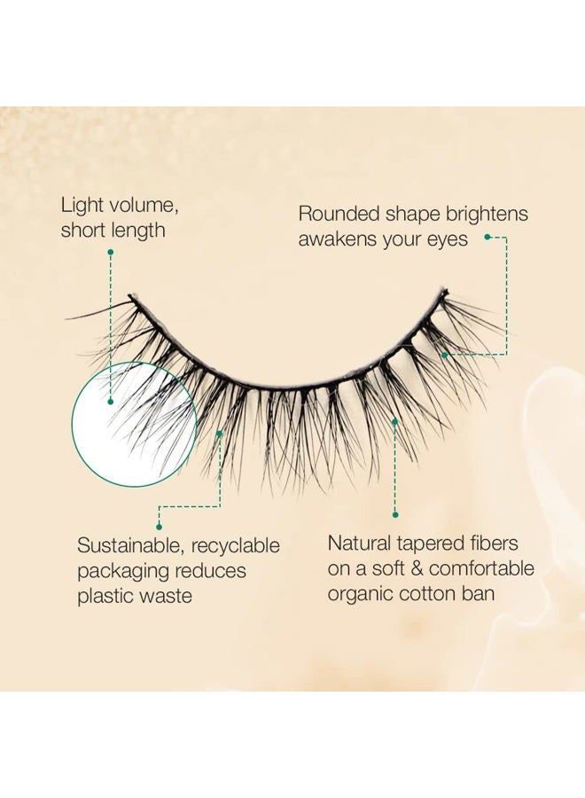 ARDELL Eco Lashes 451 - Sustainable Fibers False Eyelashes with Organic Cotton Band, Reusable Strip Lashes, Vegan & Cruelty-Free, 2 Pairs - Image 4