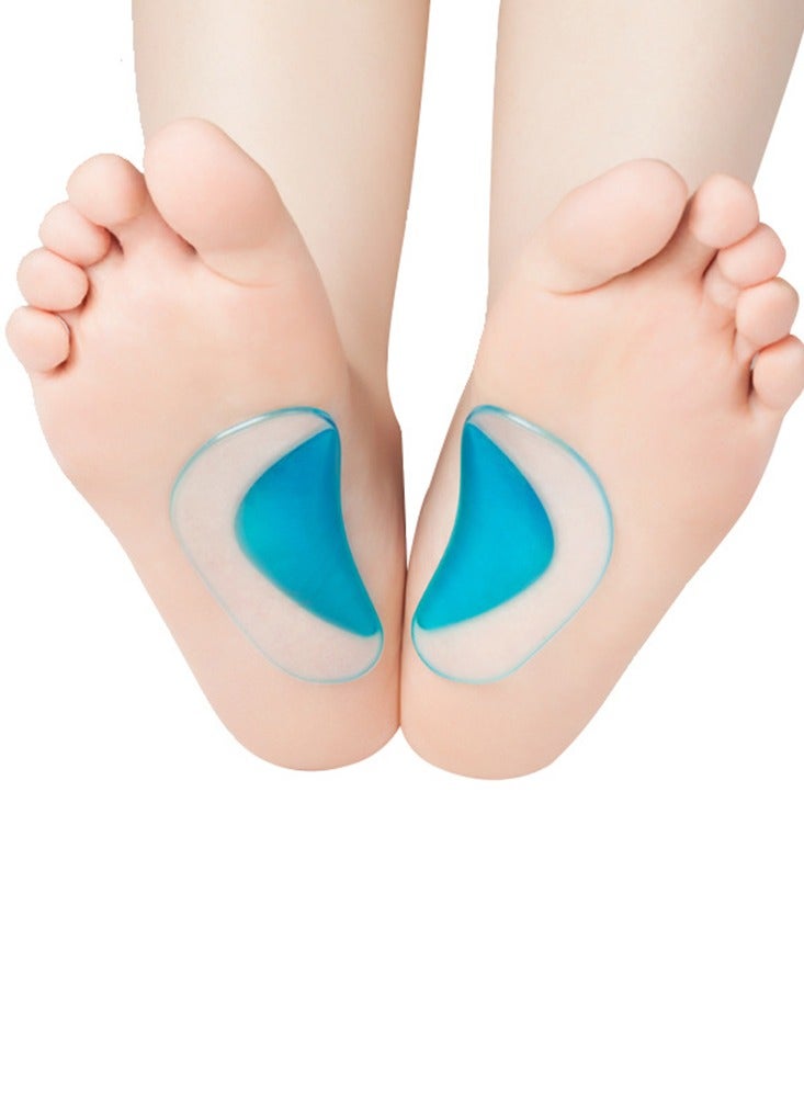 Arch Support Shoe Insoles for Flat Feet Gel Arch Inserts for Plantar Fasciitis Adhesive Arch Pad for Relieve Pressure and Feet Pain  - Image 2