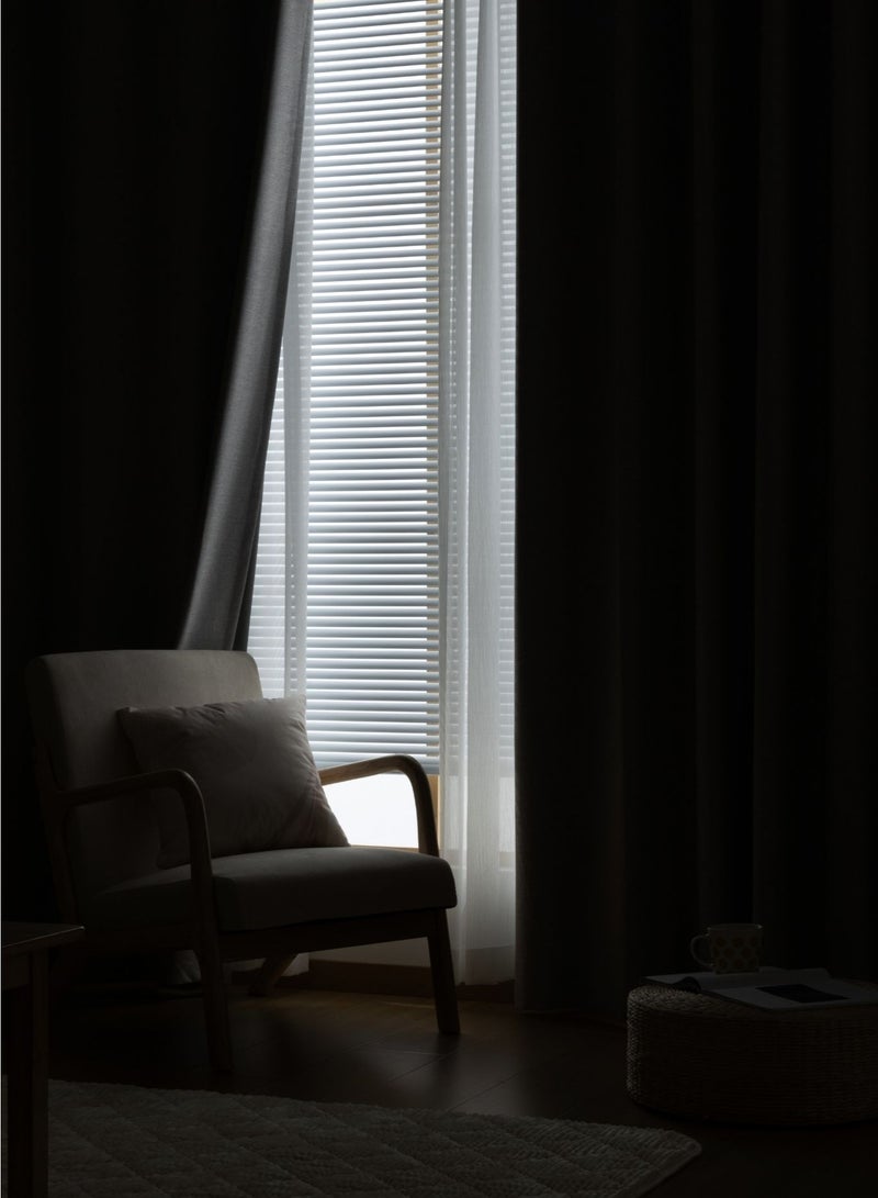 QBAID Blackout Curtain – 1 Piece | Natural Texture | Grommet, Hook & Back Tab Hanging Options - Image 5