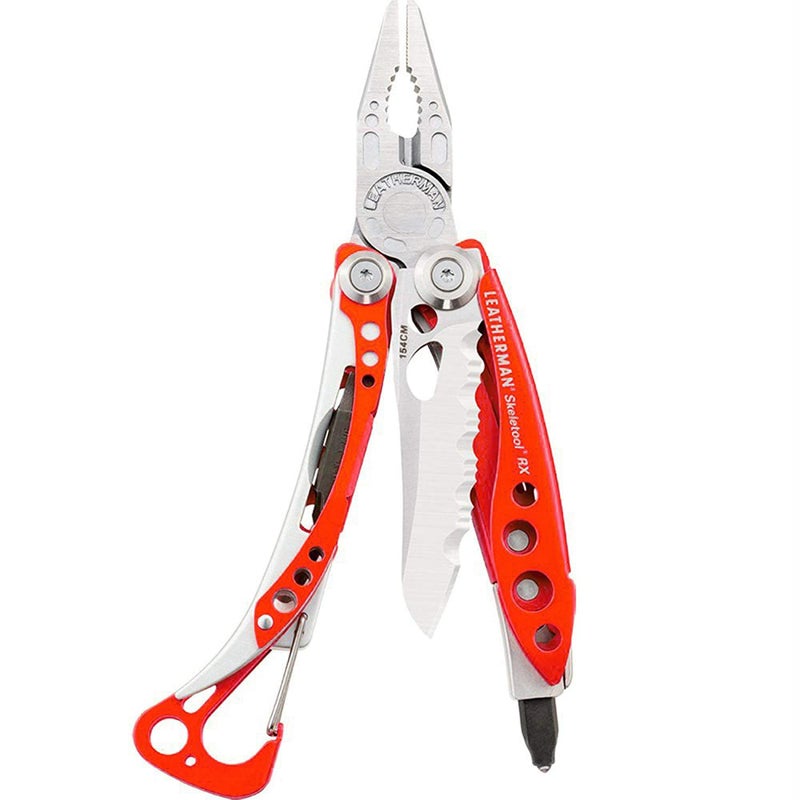 LEATHERMAN LEATHERMAN, Skeletool RX Multitool with Serrated Knife and Glass Breaker, Red  - Image 1