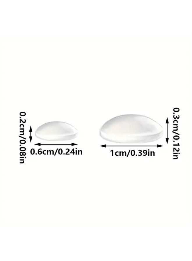 100 Clear Silicone Bumper Guards Self Adhesive No Residue Cabinet Door Stoppers For Kitchen Drawers Picture Frames 10x3mm - Image 2