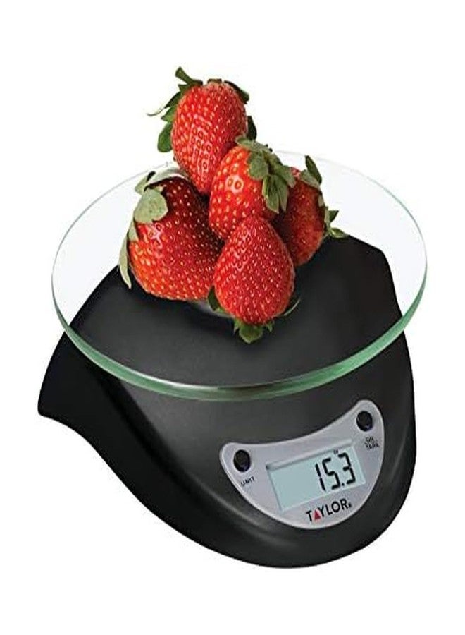 Taylor Precision Products Digital Kitchen Scale, 6.6 Pound Capacity, Black - Image 1