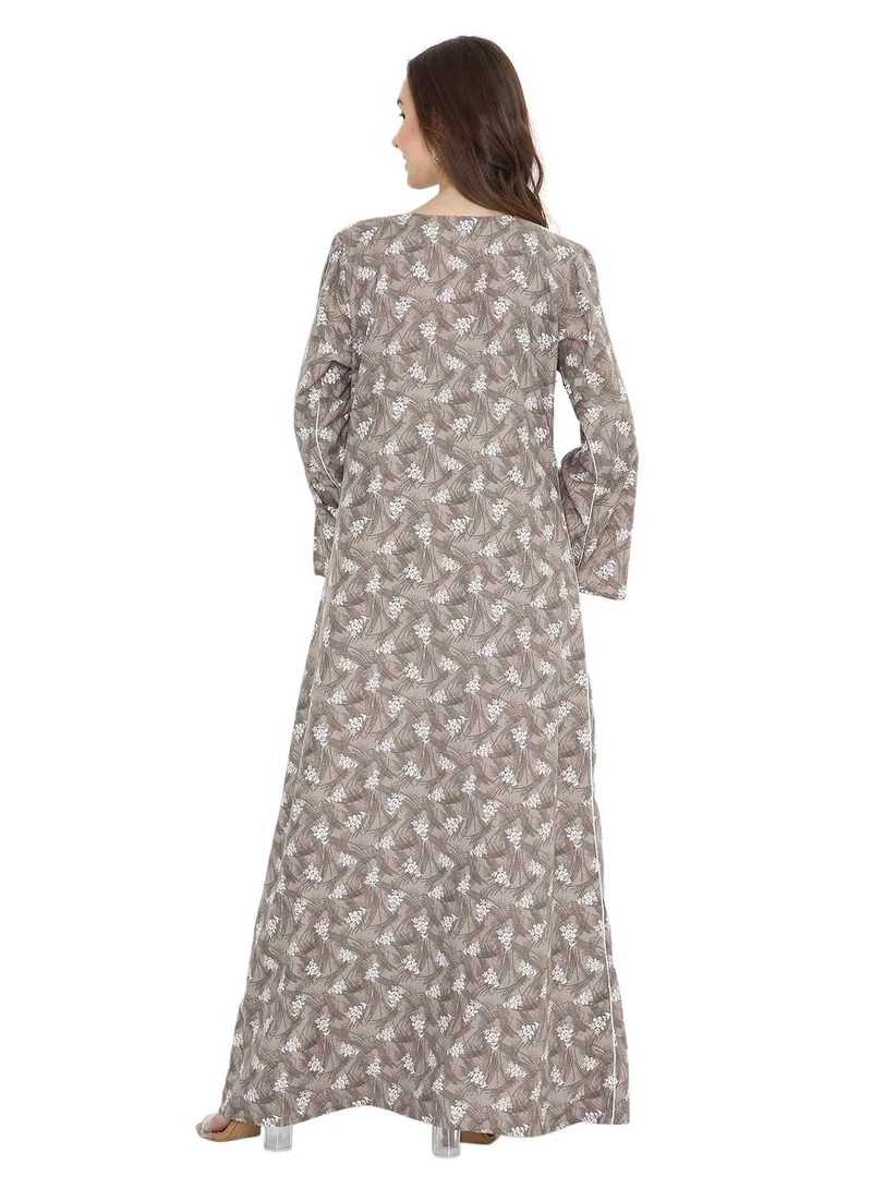 هانا آند سارا جلابية فراشة عربية بأكمام طويلة مطبوعة بتصميم فريد