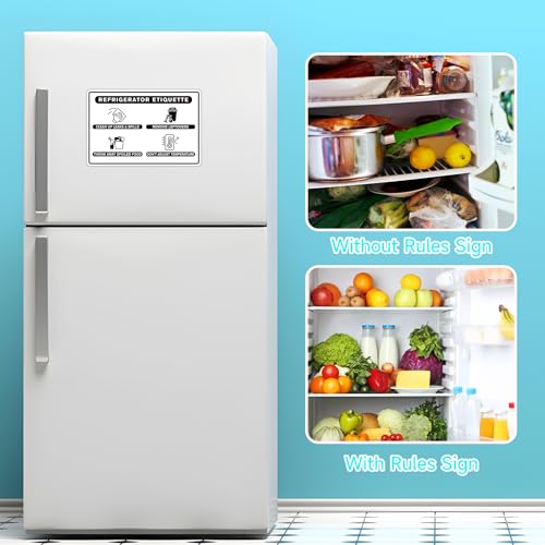 LUHIMO 4PCS Bathroom and Kitchen Rules Sign, Self-adhesive Waterproof Please Clean Up After Yourself Sign Sticker, Essentials for Refrigerator, Microwave, Office Kitchen, Break Room, Home Bathroom - Image 5