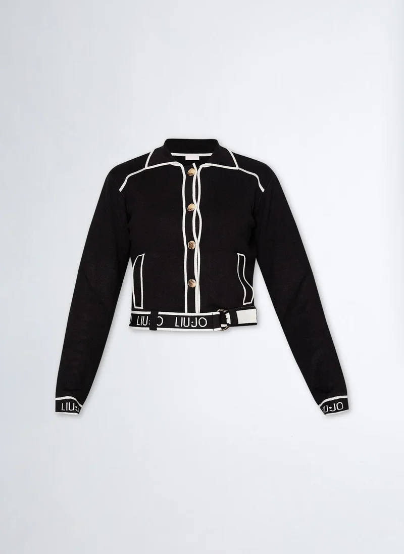 Liu Jo Knit jacket with belt