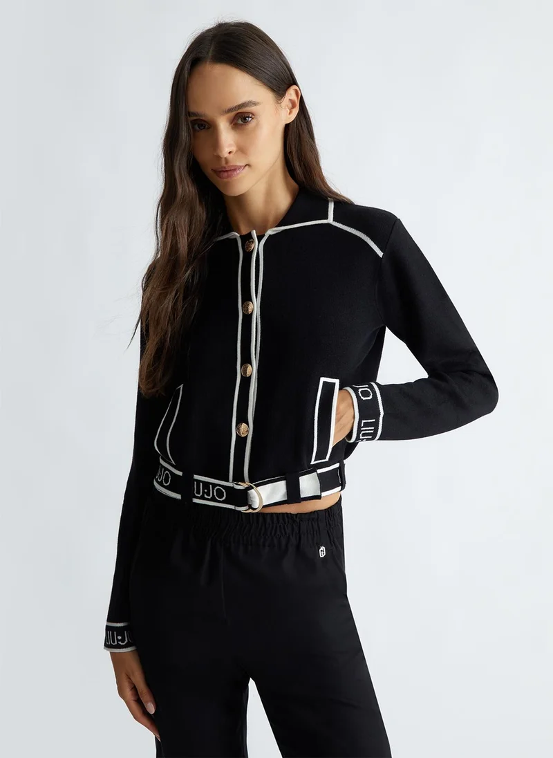 Liu Jo Knit jacket with belt