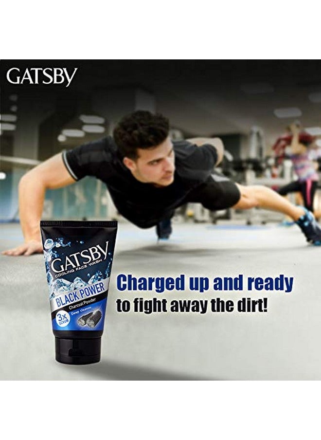 GATSBY Cooling Face Wash - Perfect Clean, Contains Charcoal Powder, Deep Cleanses, Powered With 3X Scrub, 100Gm  - Image 4