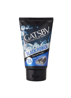 GATSBY Cooling Face Wash - Perfect Clean, Contains Charcoal Powder, Deep Cleanses, Powered With 3X Scrub, 100Gm  - Image 1