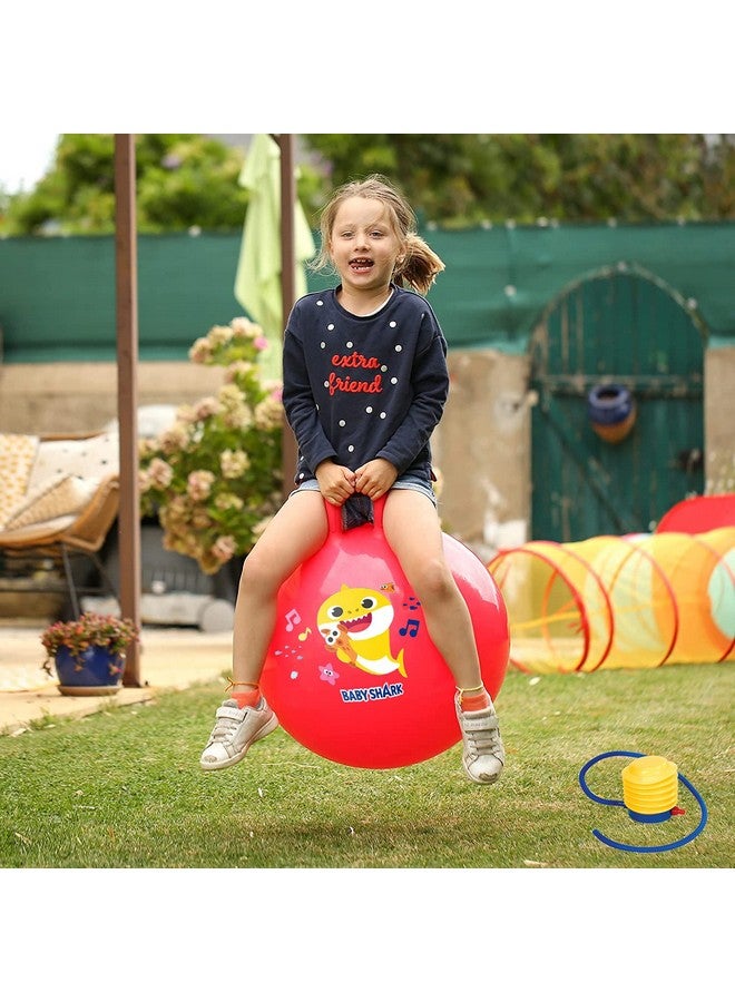 أزود كرة AZOD Kids Hopper - كرة نطاطة سميكة للغاية للأطفال مع مقبض، كرسي كرة التوازن للمكتب في الفصل الدراسي والمدرسة، كرة اليوغا والتمارين مع مضخة متضمنة - Image 1