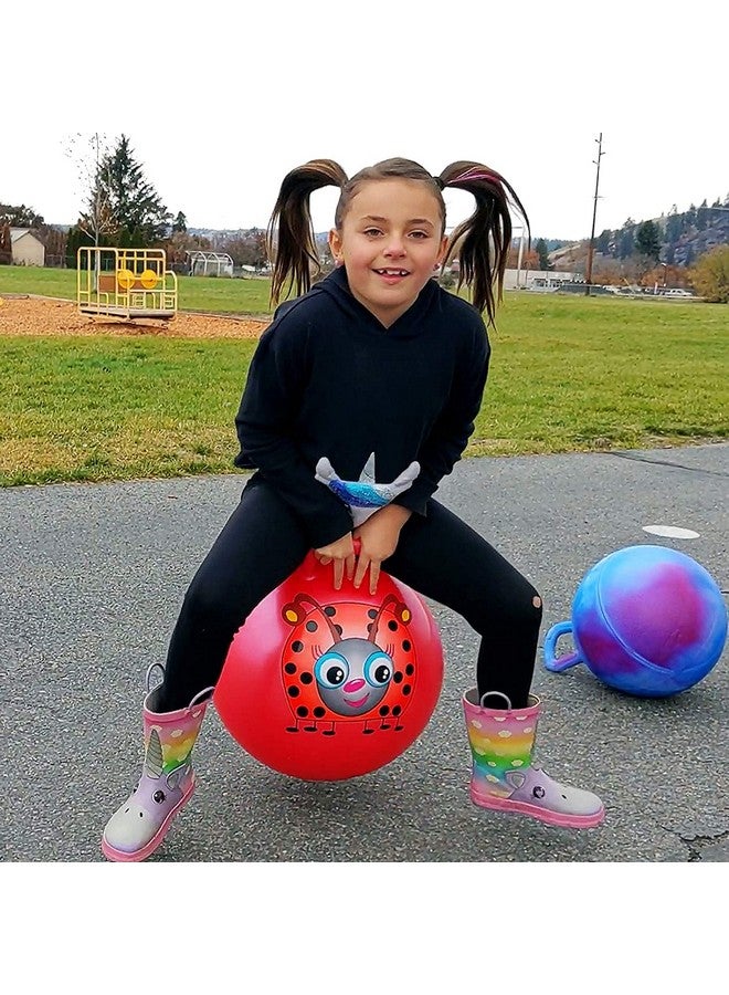 أزود كرة AZOD Kids Hopper - كرة نطاطة سميكة للغاية للأطفال مع مقبض، كرسي كرة التوازن للمكتب في الفصل الدراسي والمدرسة، كرة اليوغا والتمارين مع مضخة متضمنة - Image 3