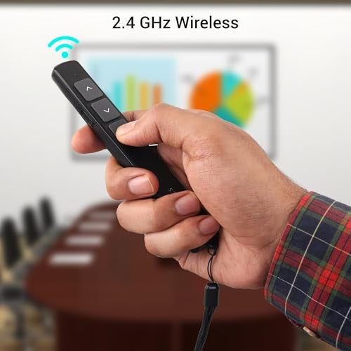 ZEBRONICS PP100, 2.4GHz Wireless LASER Pointer, Power Point Slide Changer, Page Flip Buttons, RED LASER, 10m Wireless Range + 100m LASER Range, Multi - OS | Software Compatible - Image 5