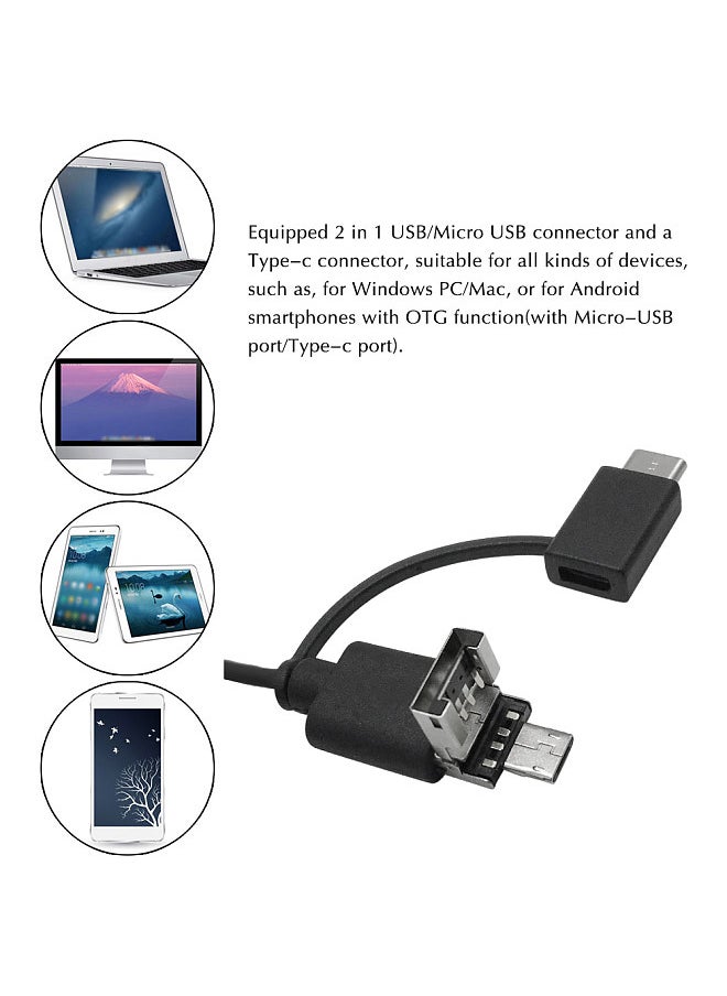 Portable Digital USB Microscope Inspection Magnifier IP67 Waterproof Camera Built-in 8 LED Lights with Advanced CMOS Sensor 10X-200X Magnification