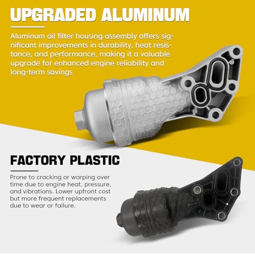 YEHERIT 26300-3LAA0 Upgrade Full Aluminum Oil Filter Housing Compatible with Hyundai 14-16 Genesis 17-20 Genesis G80 20-23 Palisade Kia 17-20 Cadenza 19-20 Sorento 19-21 Sedona 20-24 Telluride OE# 263003LAA0 - Image 4