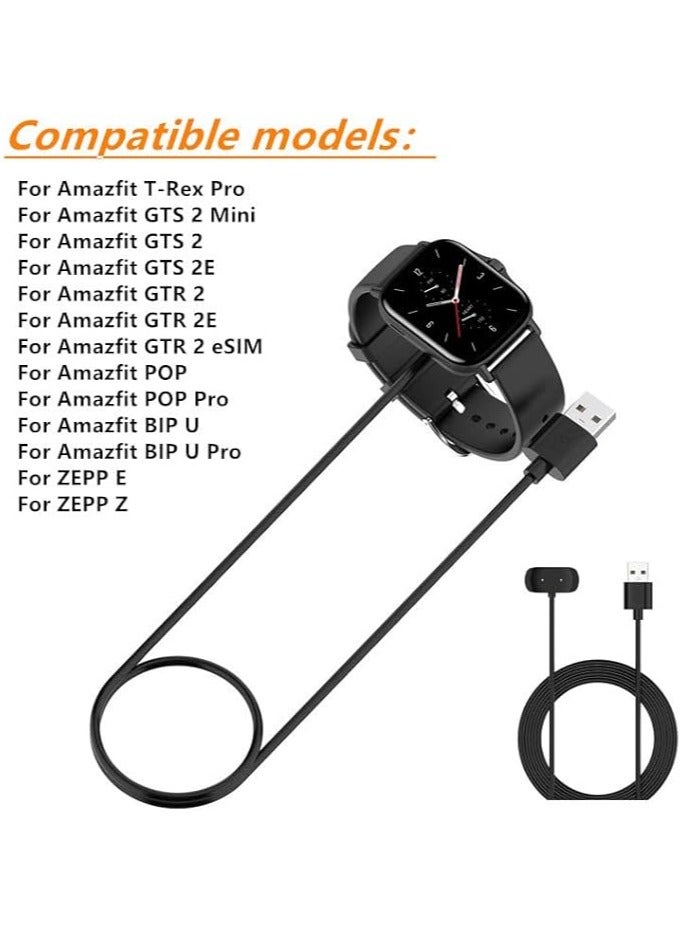 USB Charging Cable Charger Adapter compatible with Amazfit T-Rex pro, GTR 2e SIM A2014,T-Rex pro A2011,Amazfit GTS2 mini,Amazfit Pop pro - Image 2
