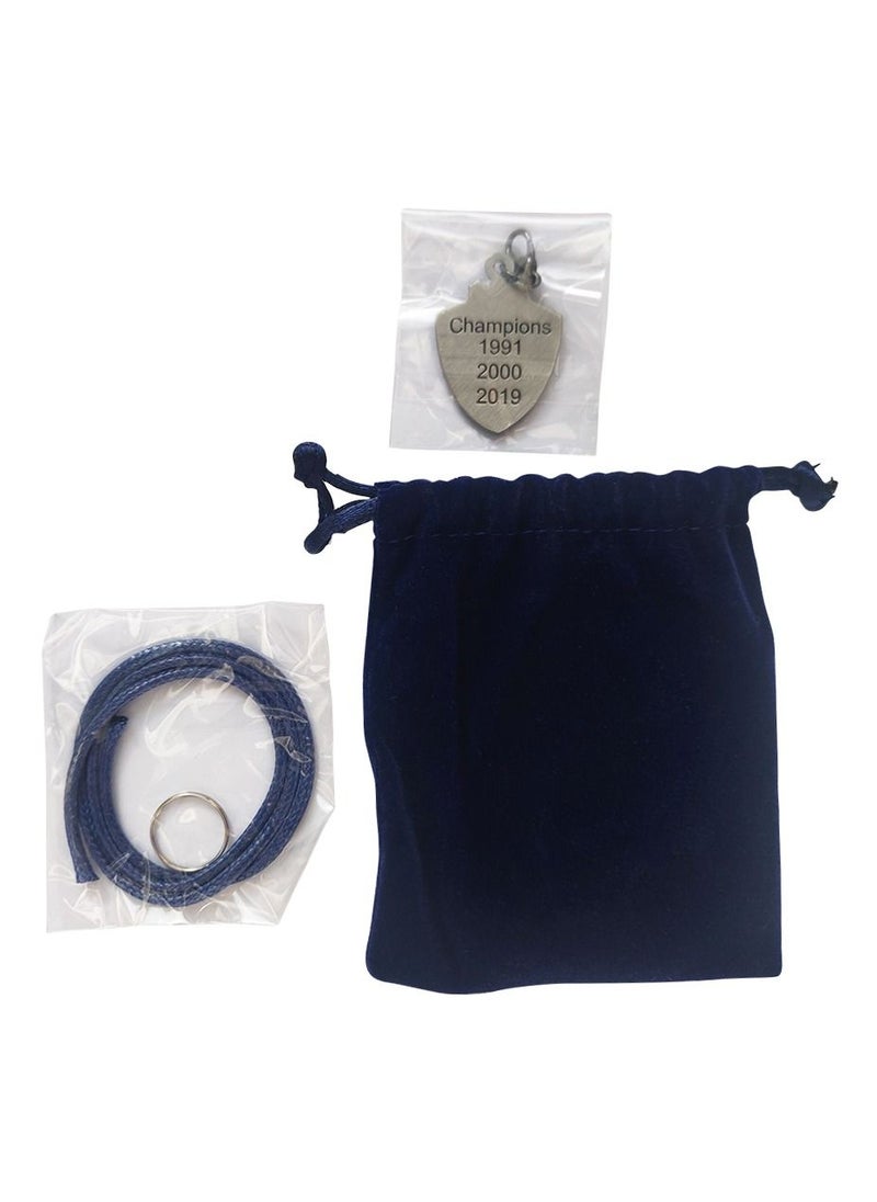 Generic - Antique AFC Champions Records Pendant Engraved With The Years Of Alhilal Achievement Of This Tournament In Addition To The Hanging String And An Additional Small Key Ring Wrapped In A Small Blue Bag - Image 1