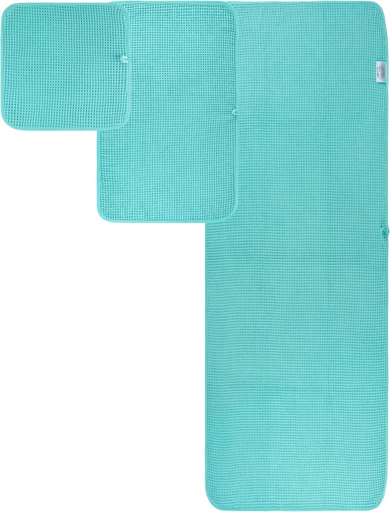 Polyte Oversize, 60 x 30 in., Quick Dry Lint Free Microfiber Bath Towel Set, 6 Piece (Waffle Weave) - Image 2